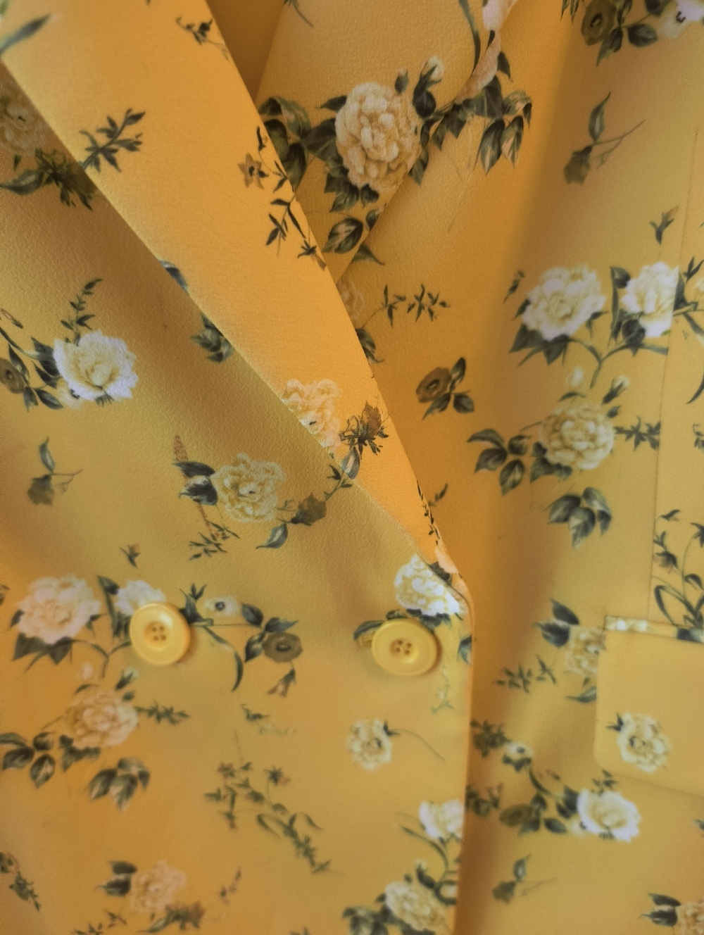 Alice + Olivia 'Justin' yellow floral boyfriend blazer Sz 12 ( No Shorts ) - Picture 10 of 12